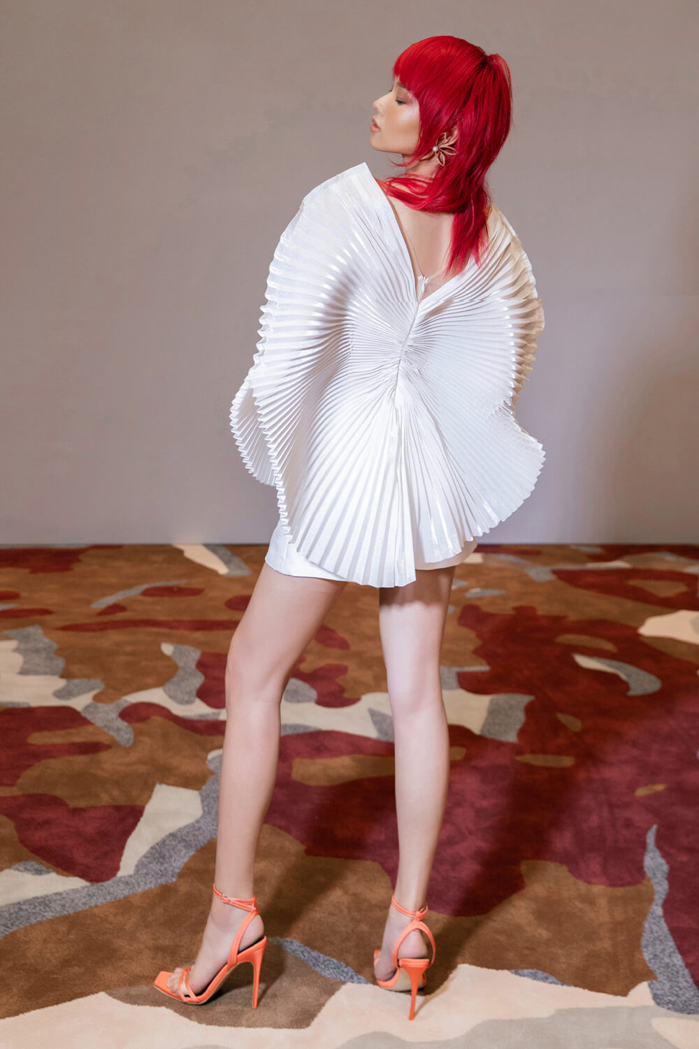 Leilani Pleated Batwing Sleeved Chiffon Set