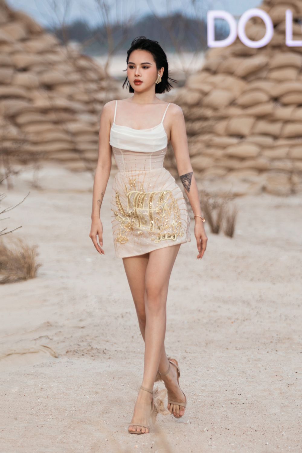 Delilah Hourglass Spaghetti Strap Chiffon Mini Dress