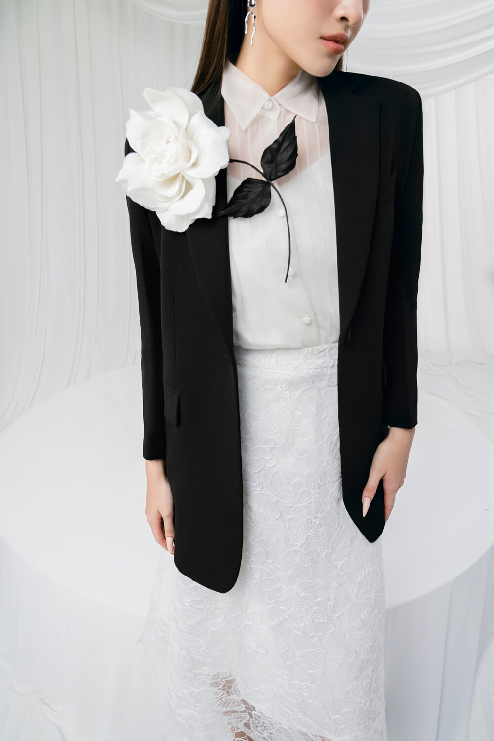 Hubby Notched Lapel Blazer