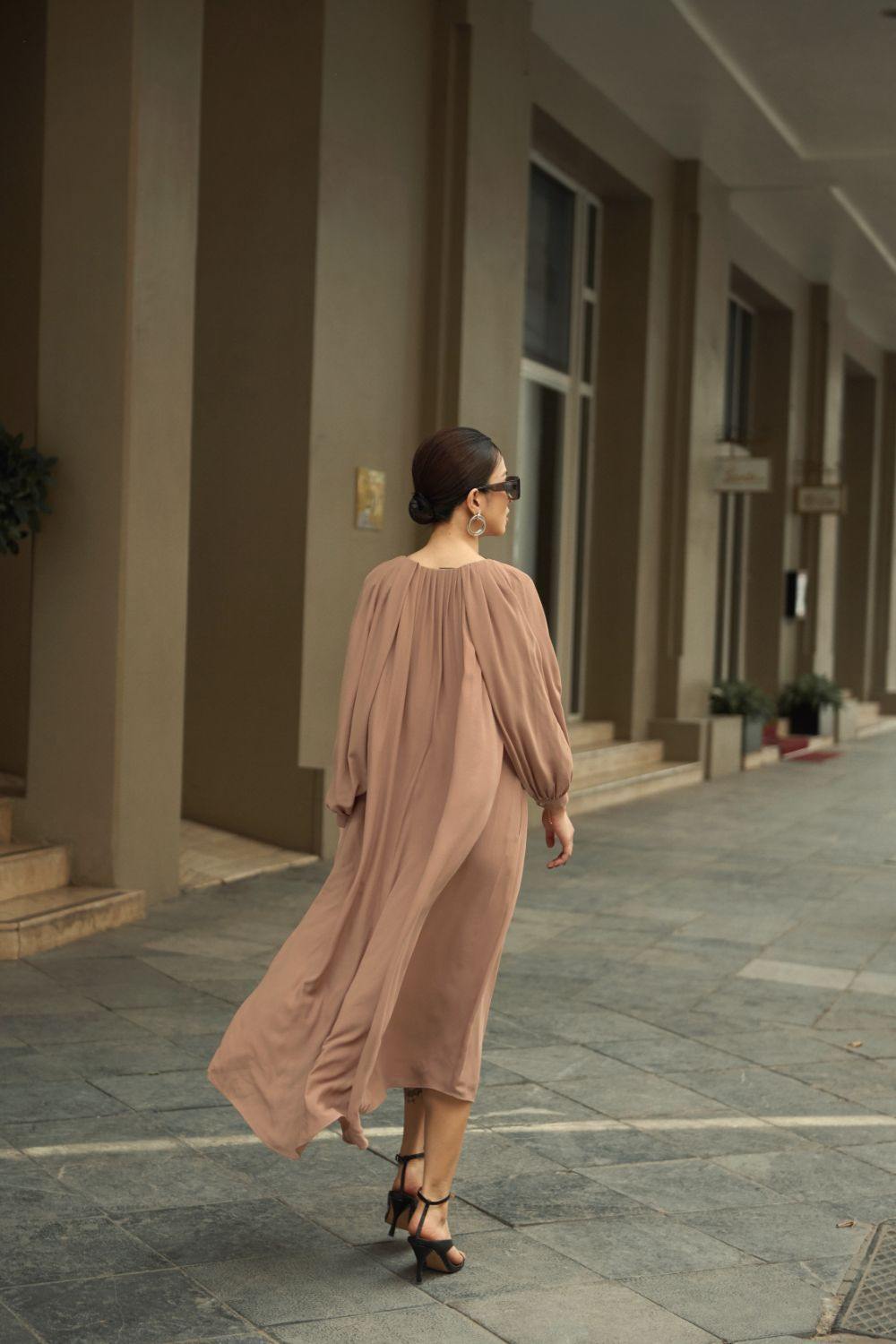 Fade Belt Midi Dress