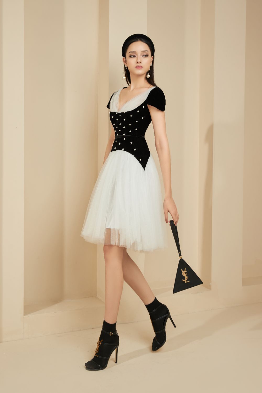 Baxenda Heart Neck Dress