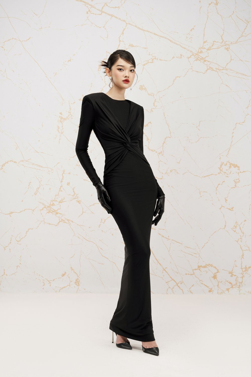 Dita Bodycon Twisted Spandex Floor Length Dress