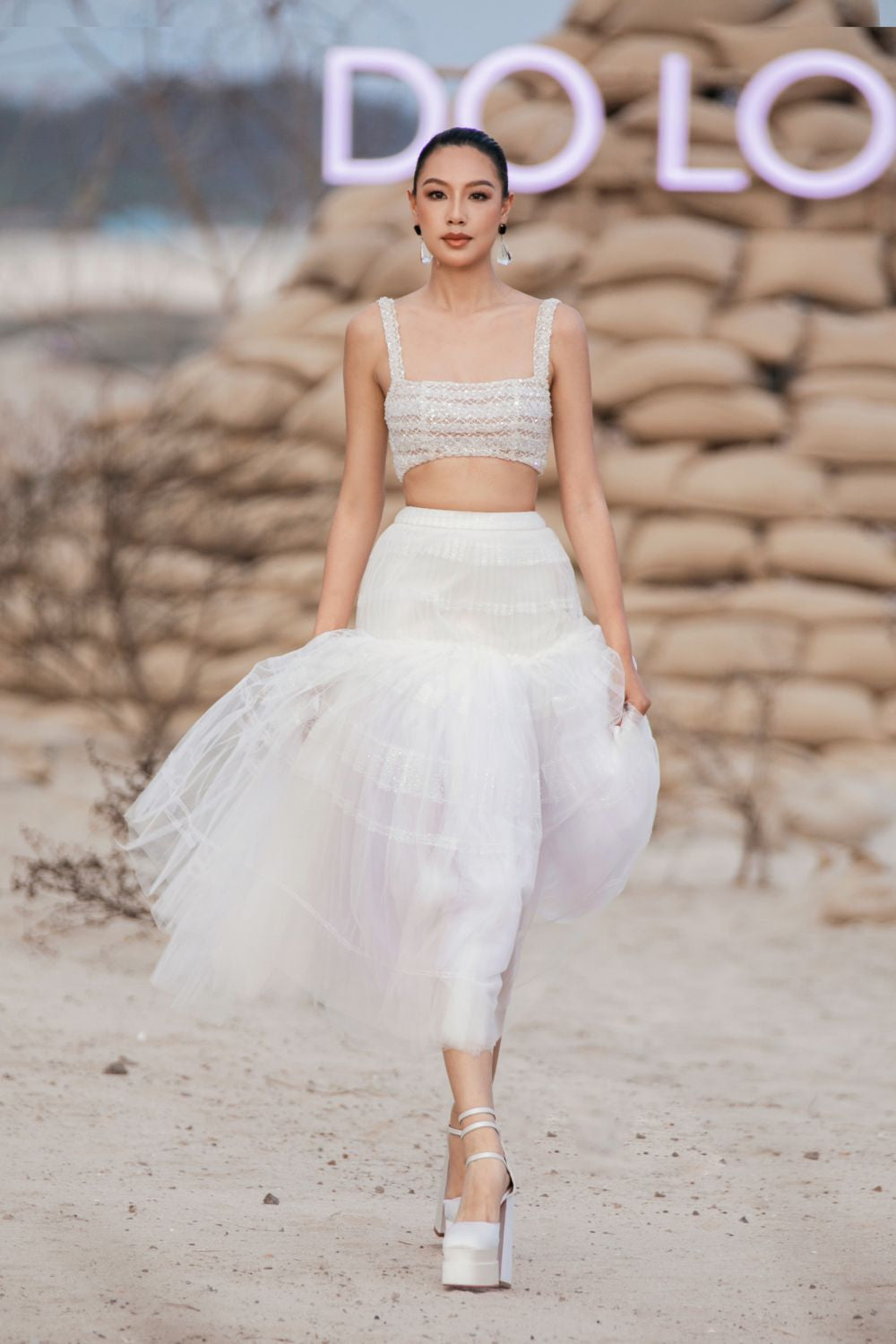 Rylee Fit and Flare Strappy Mesh Set