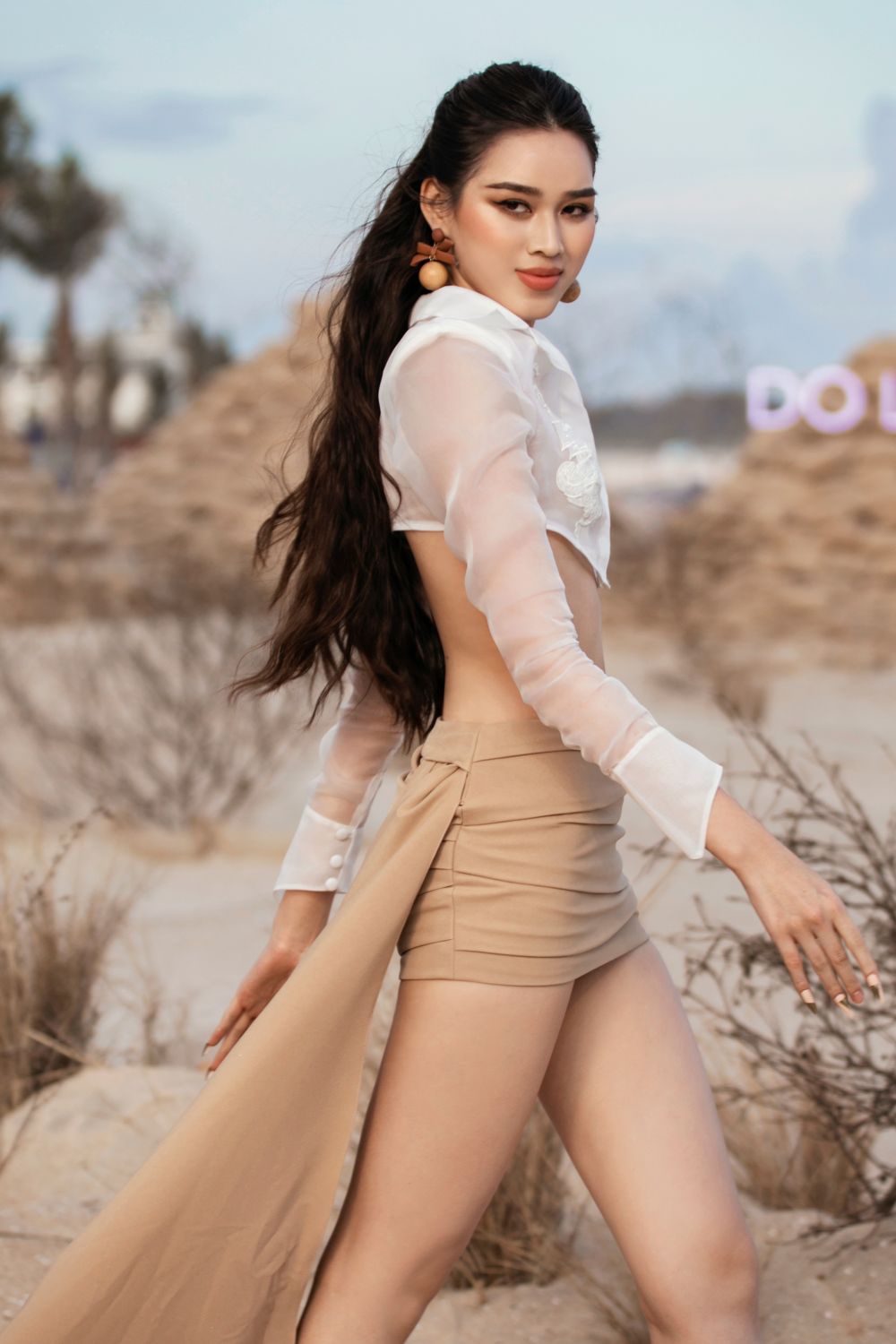 Lucy Cropped Long Sleeved Organza Set