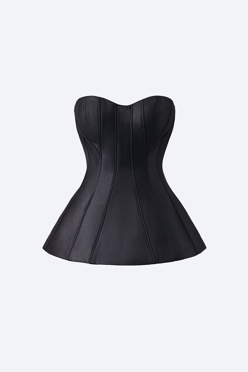 Esmeralda Peplum Semi-Heart Neck Crepe Floor Length Set