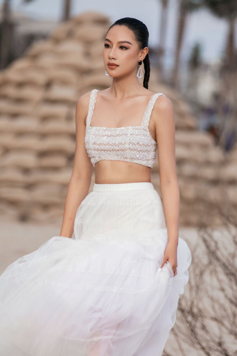 Rylee Fit and Flare Strappy Mesh Set