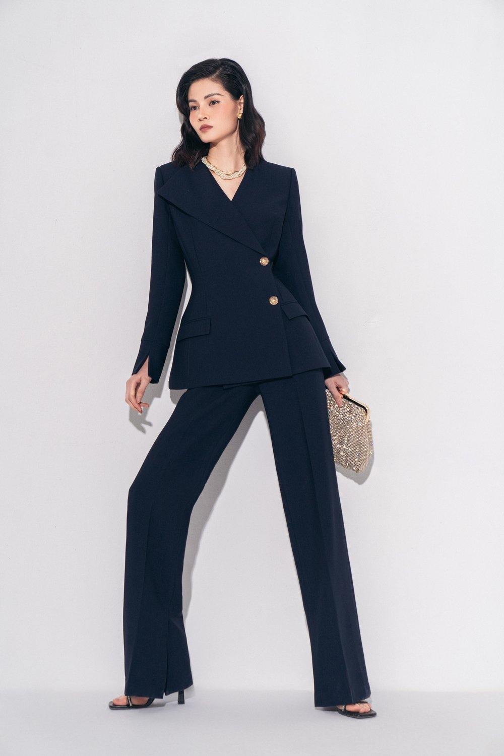 Utah Asymmetric Collar Suiting Jacket