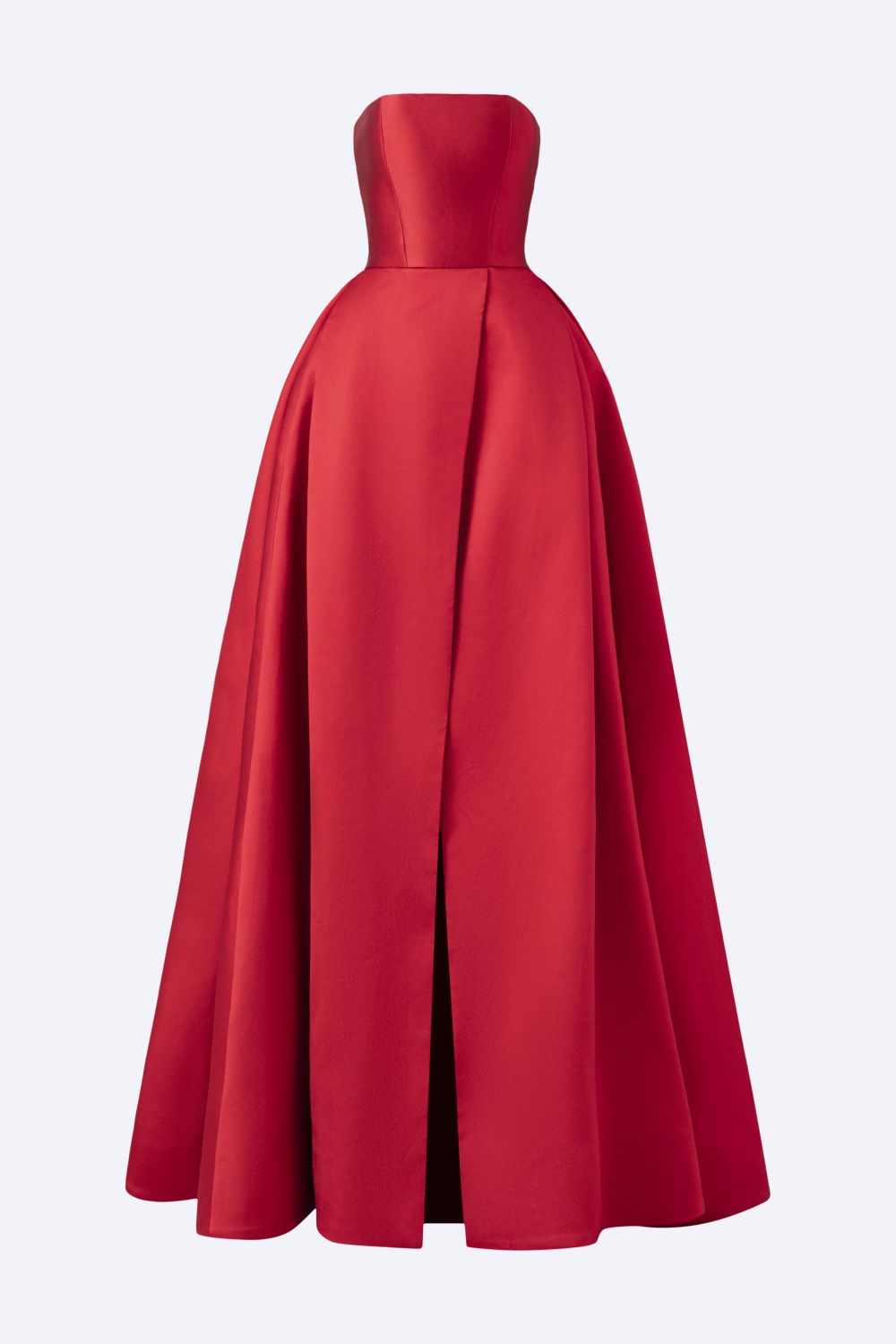 Clara Ball Gown Straight Across Neck Taffeta Maxi Dress