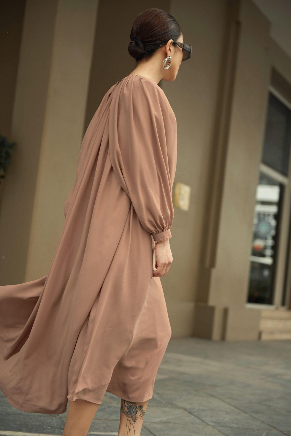 Fade Belt Midi Dress
