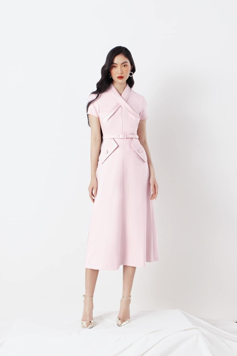 Keilley Crossover Neck Dress