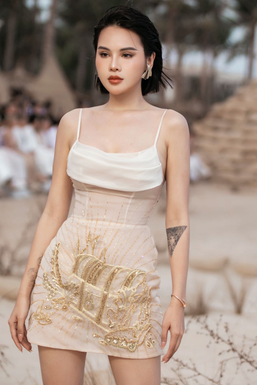 Delilah Hourglass Spaghetti Strap Chiffon Mini Dress