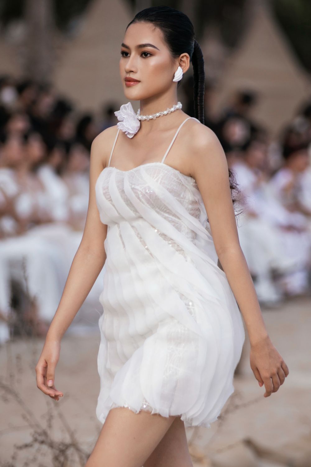 Kennedy Straight Ruffled Lace Mini Dress