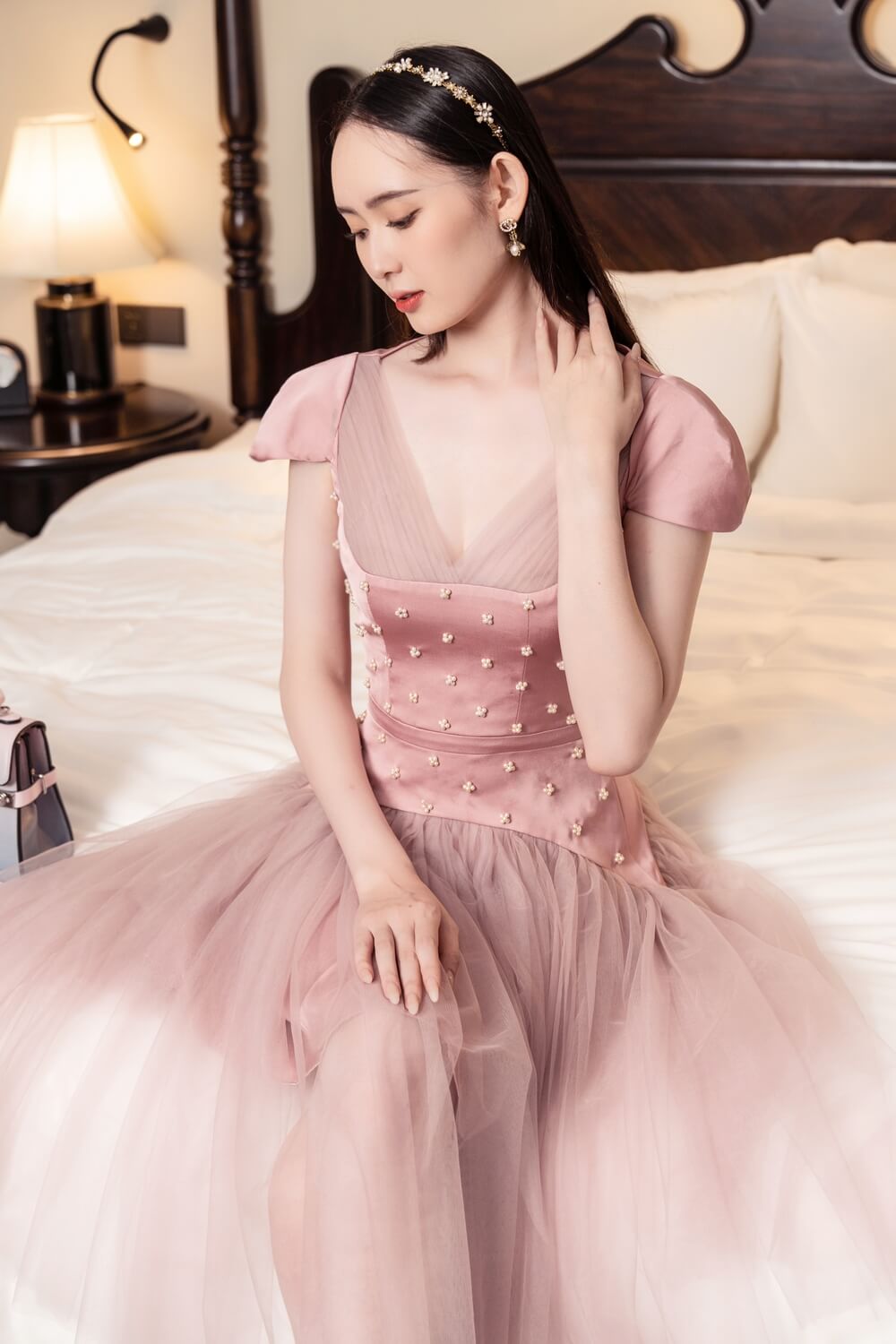 Baxenda Heart Neck Dress