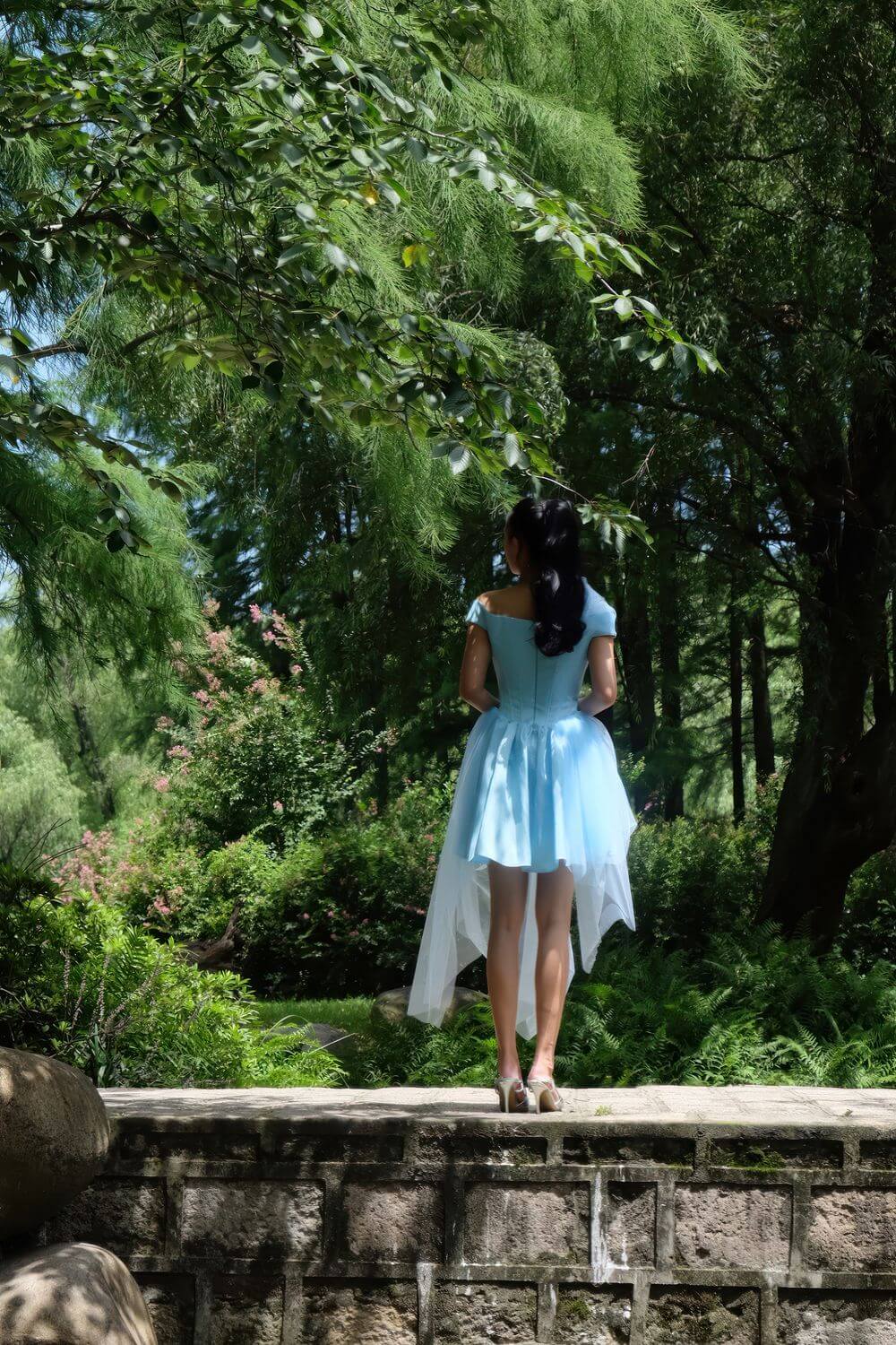 Mia Asymmetric Off-Shoulder Taffeta Midi Dress