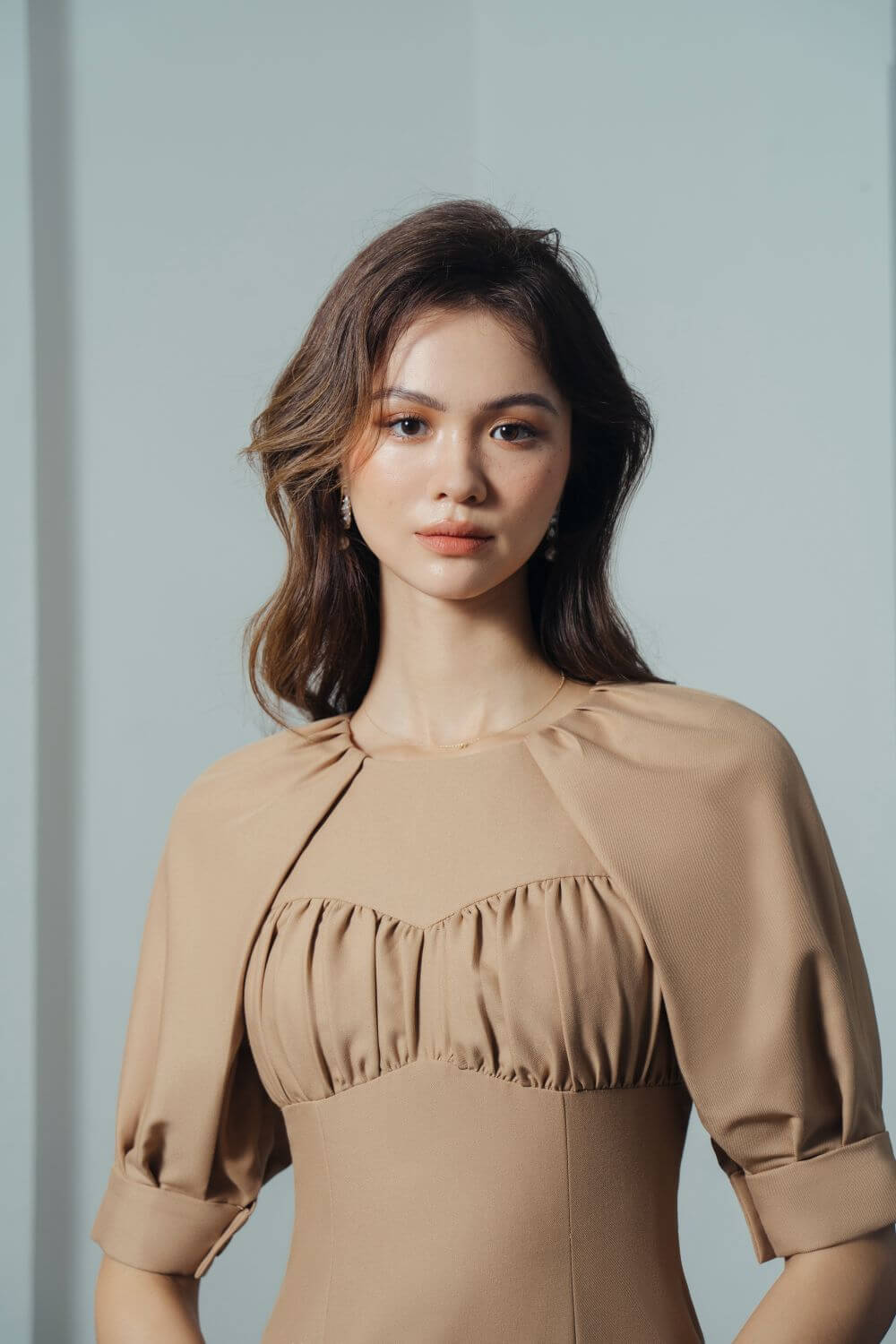 Helti Draping Midi Dress