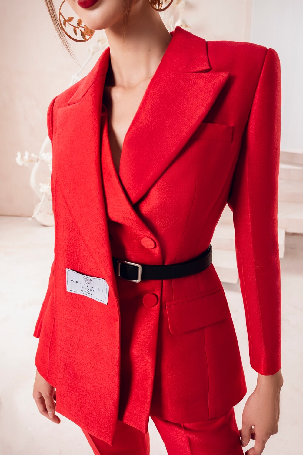 Scarlet Front Scarf Blazer