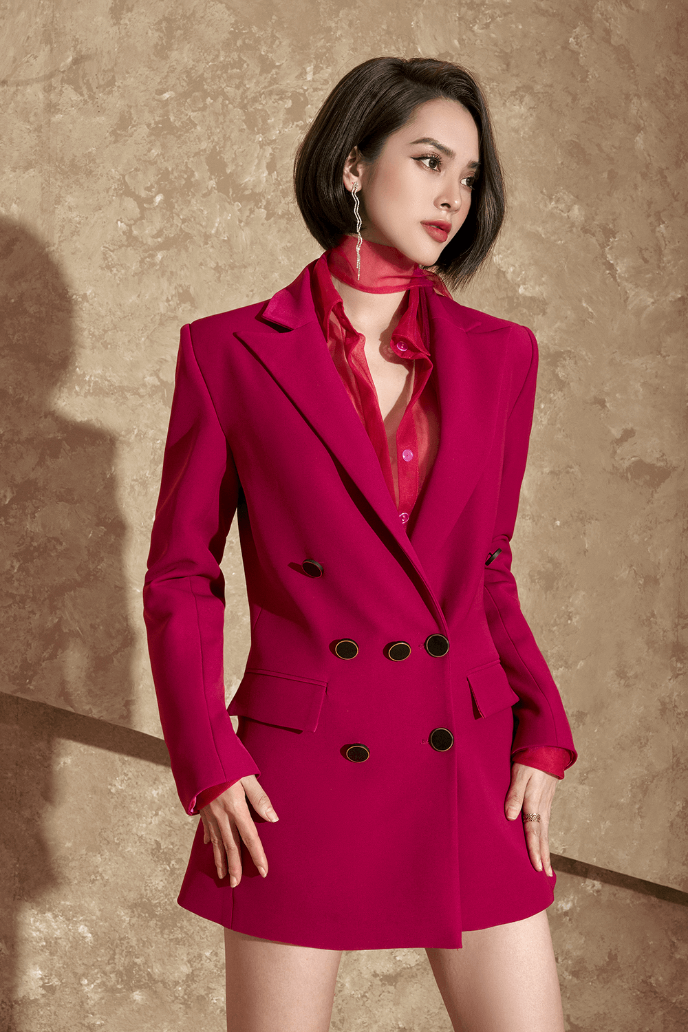 Race Peak Lapel Blazer