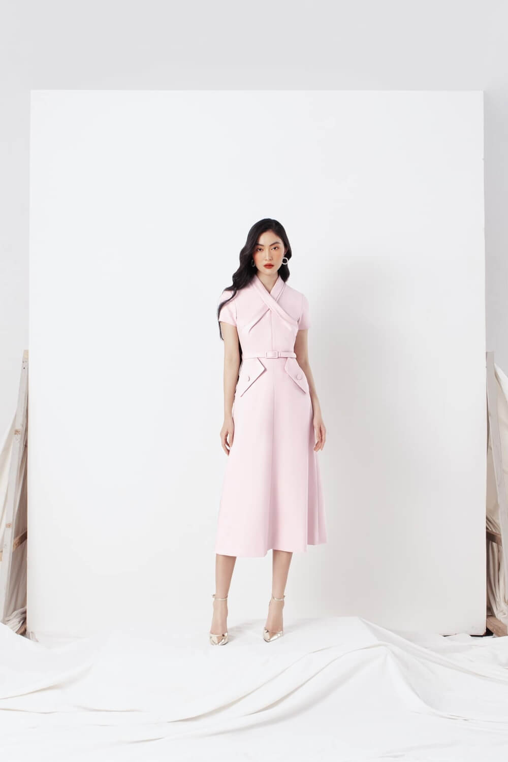 Keilley Crossover Neck Dress