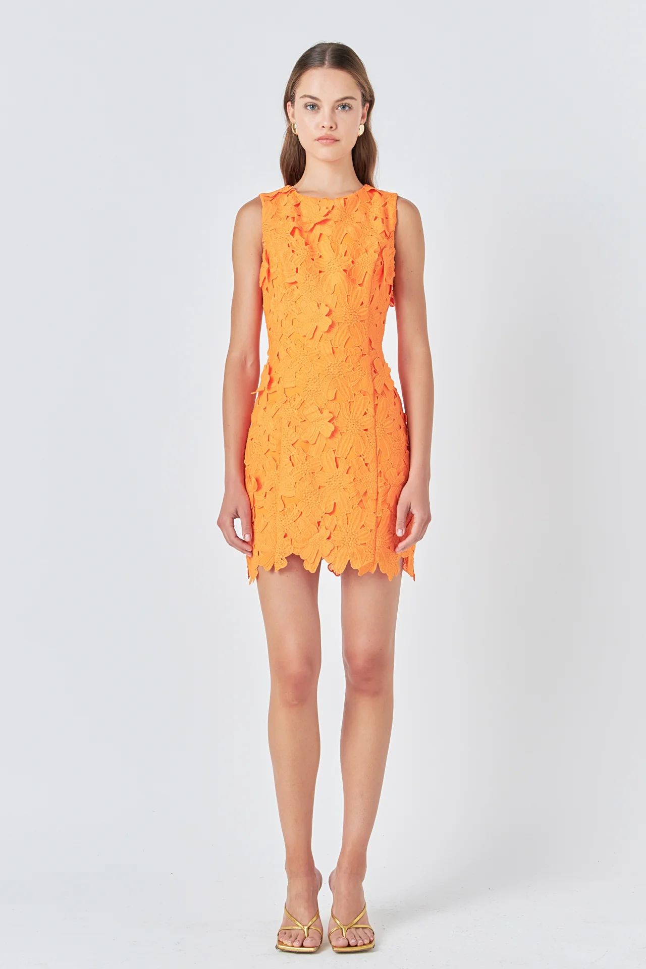 Floral Embroidered Mini Dress