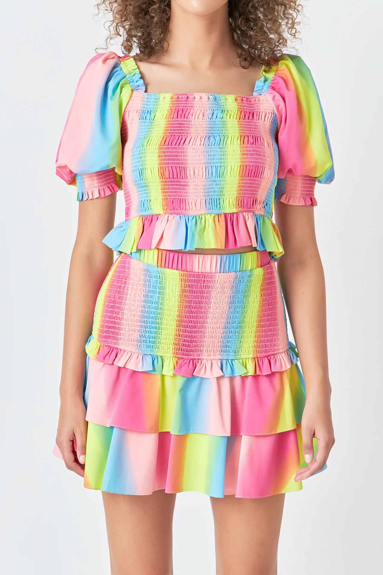 Ombre Stripe Smocked Top