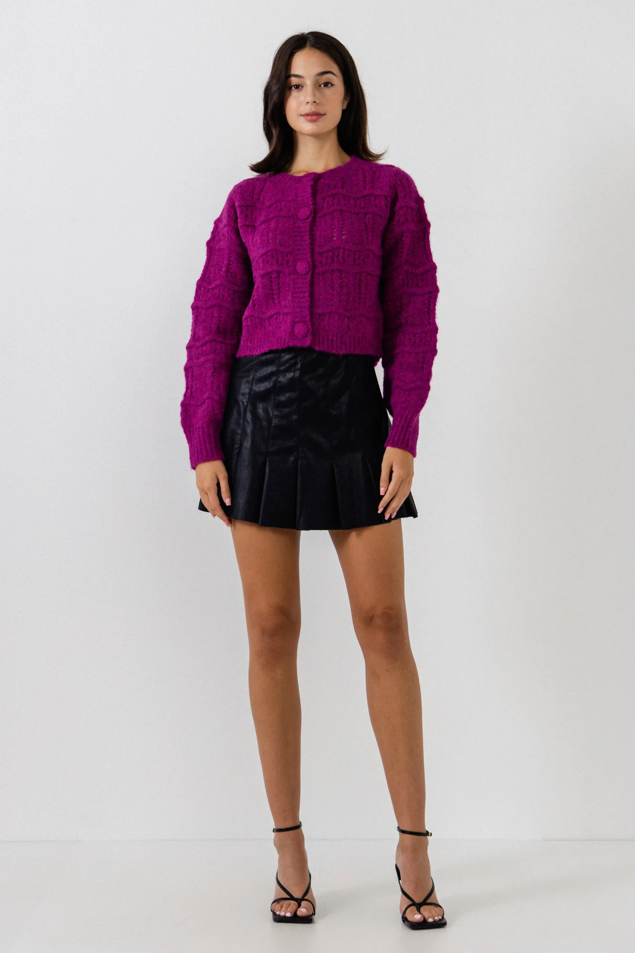 Knitted Cardigan with Coverbuttons