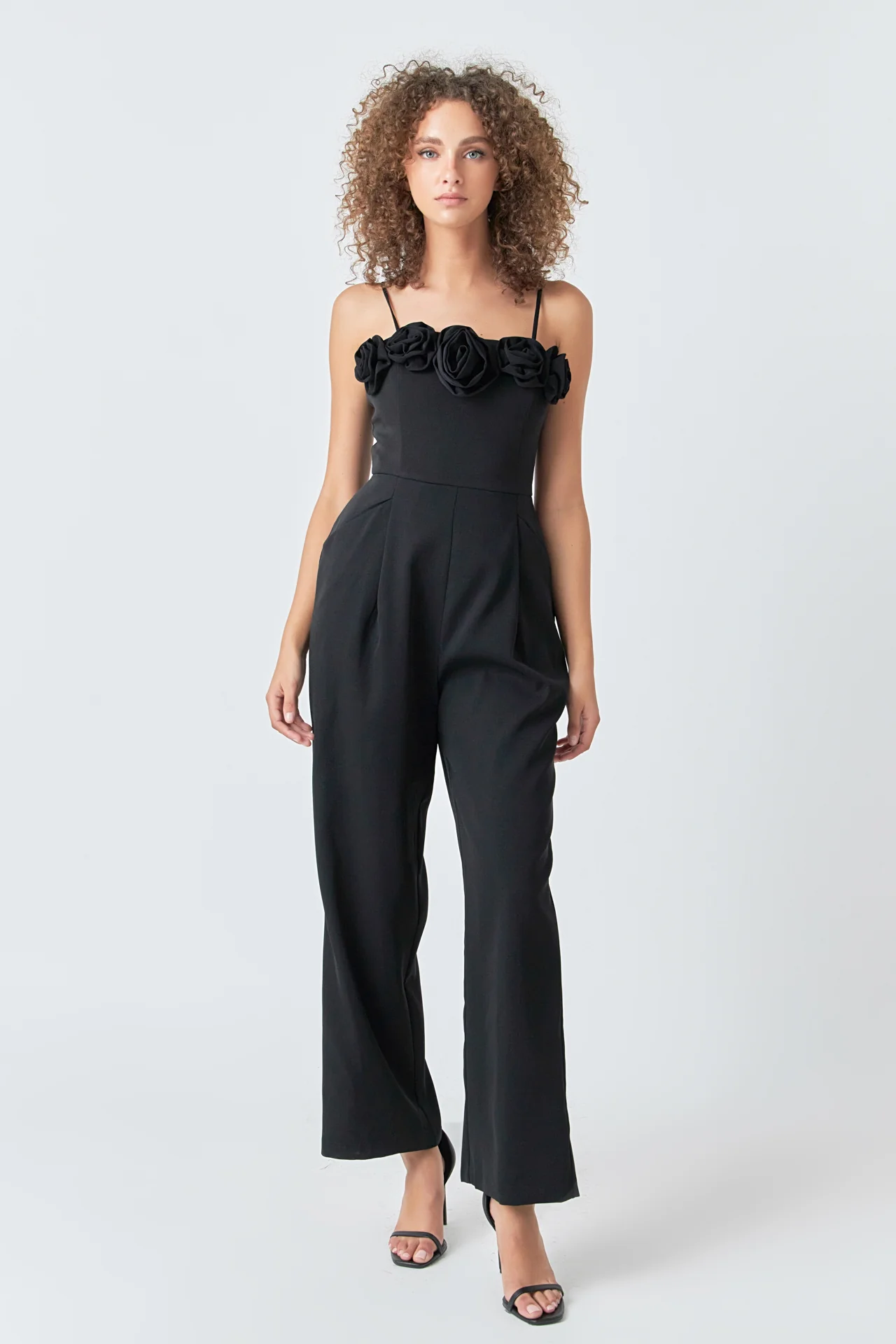Flower Trim Jumpsuit