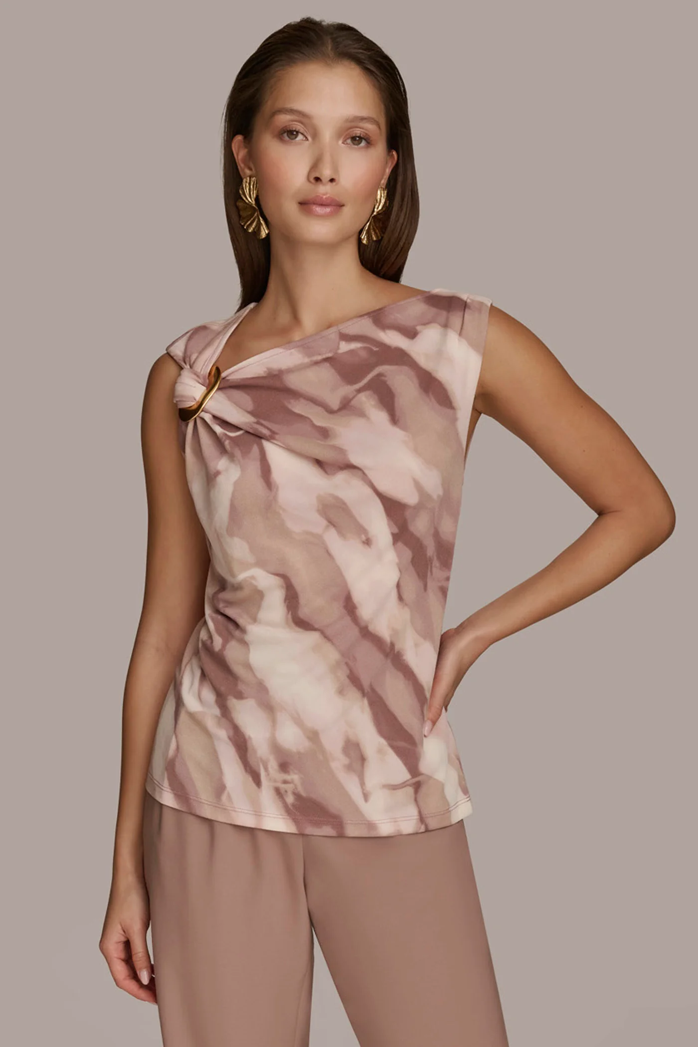 PRINT SHOULDER TWIST HARDWARE TOP