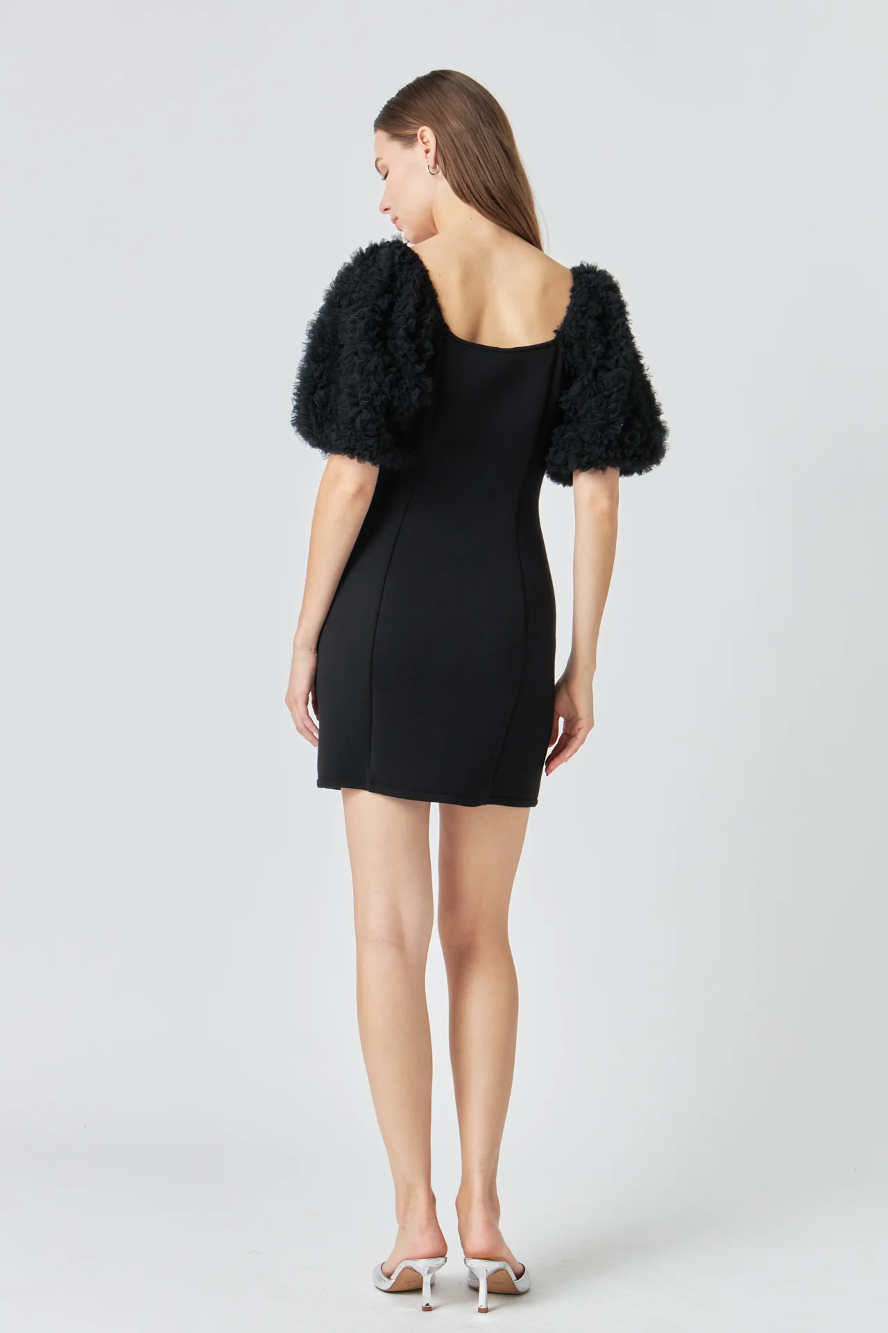 Puff Sleeve Mini Dress