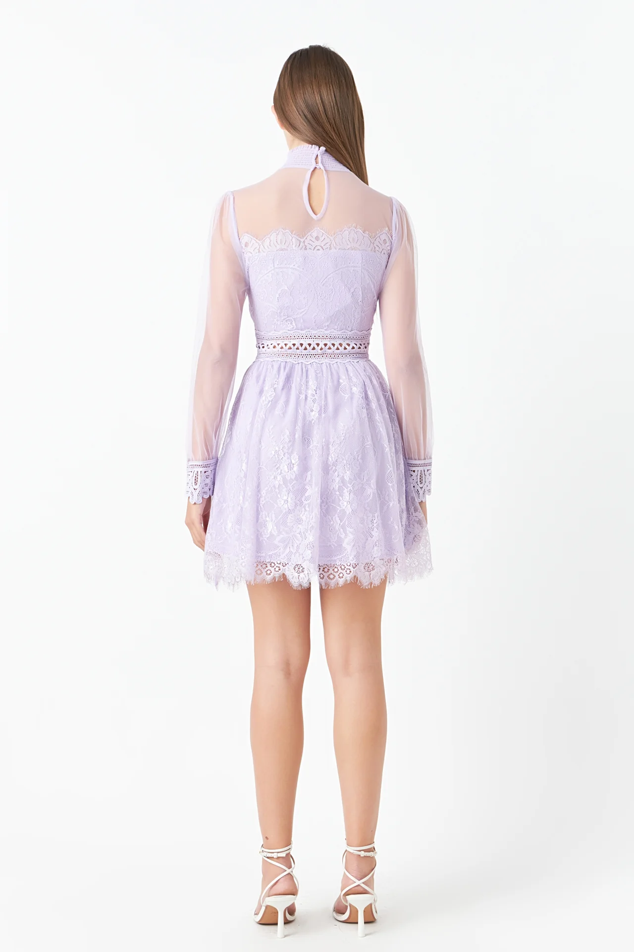 Long Sleeve Lace Mini Dress