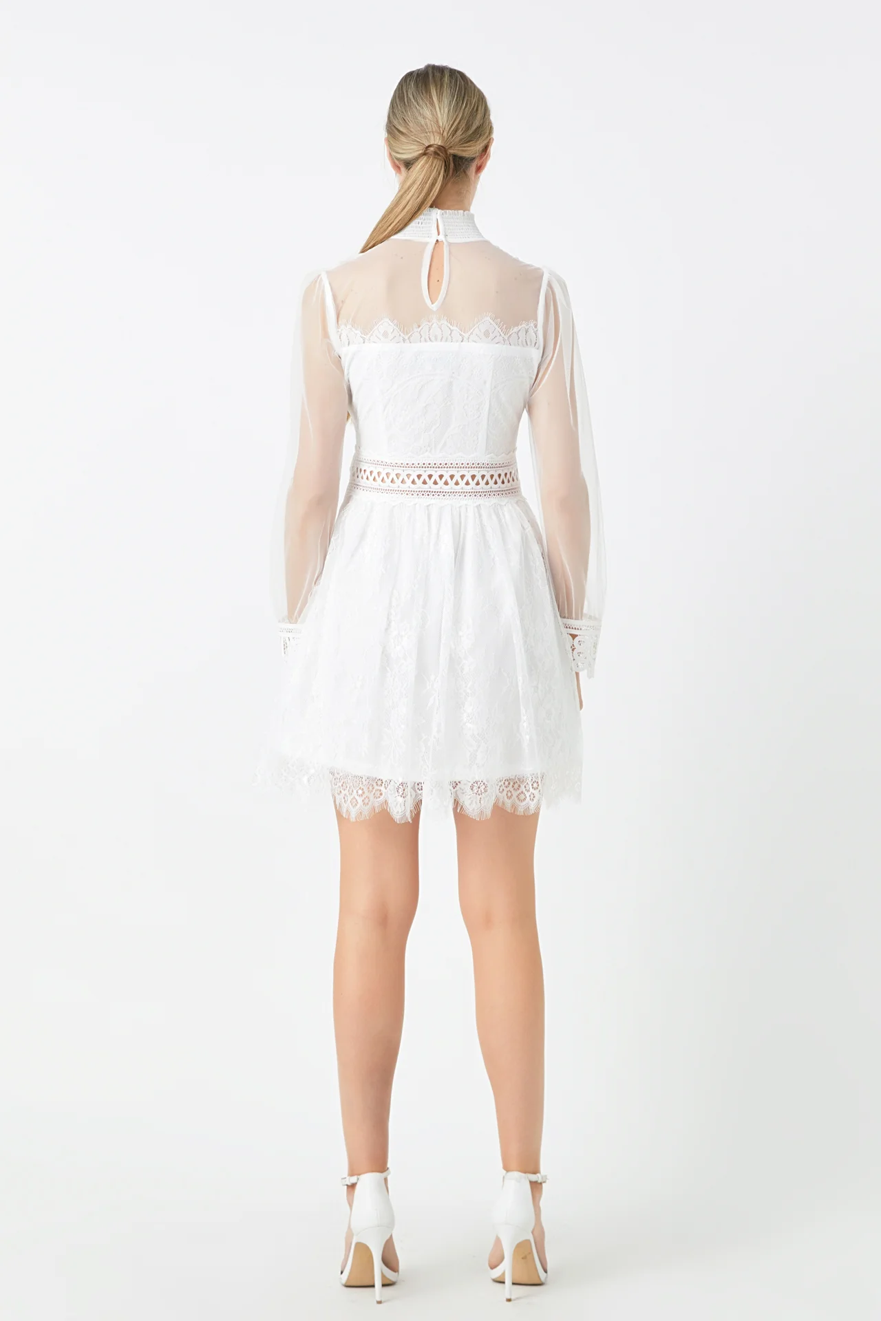 Long Sleeve Lace Mini Dress