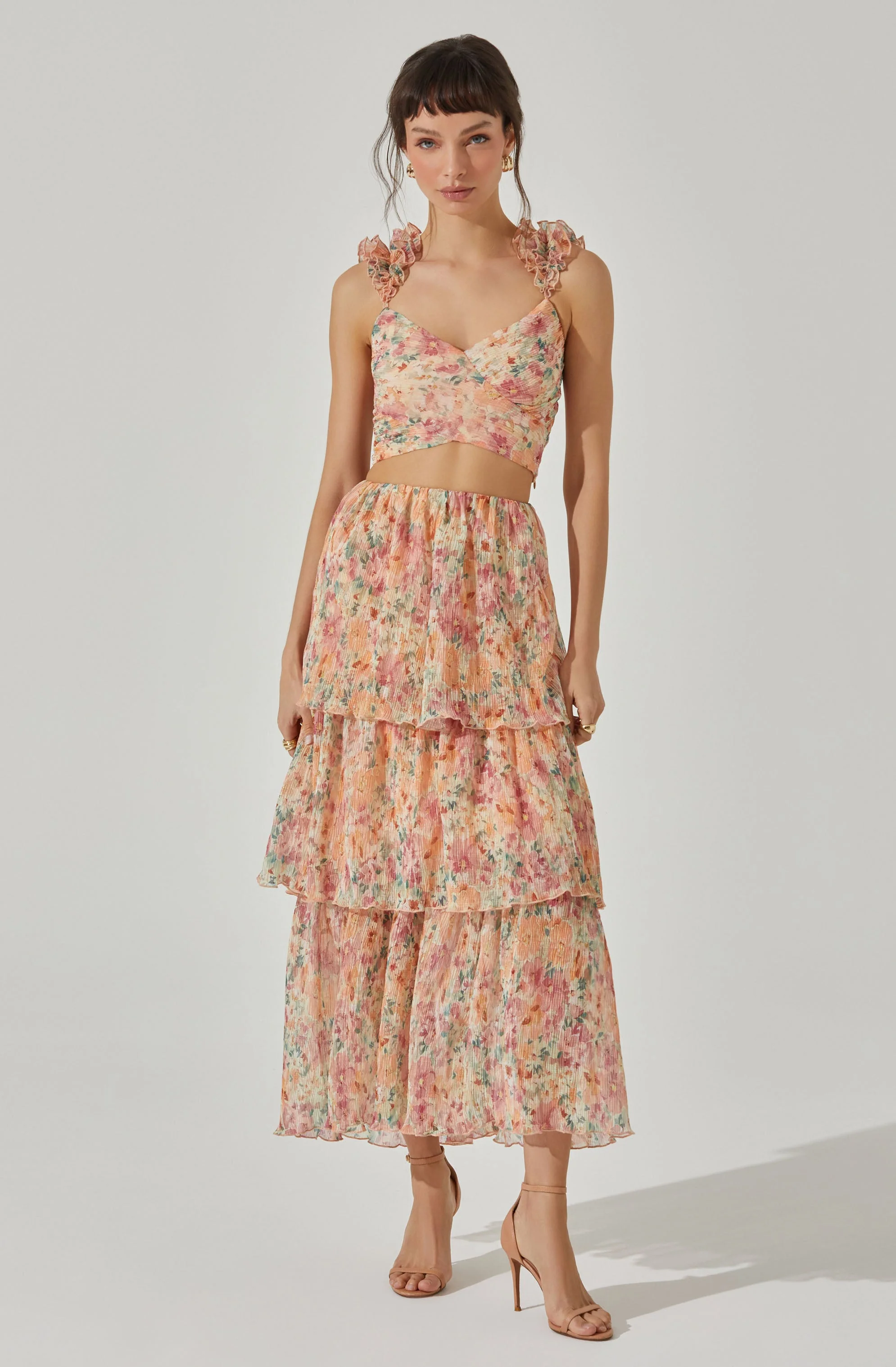 Plisse Cross Bust Top