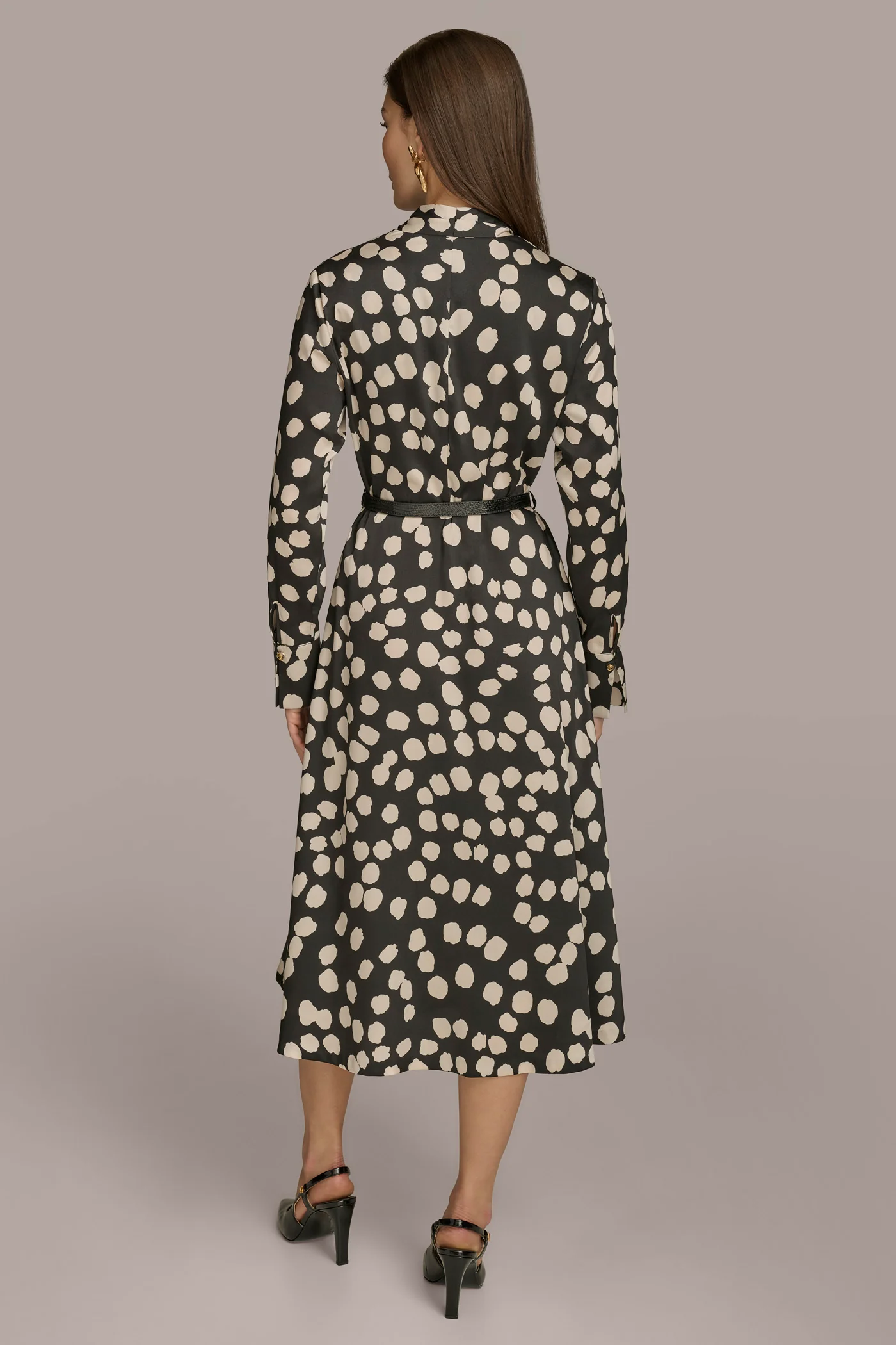 POLKA DOT A LINE MIDI DRESS