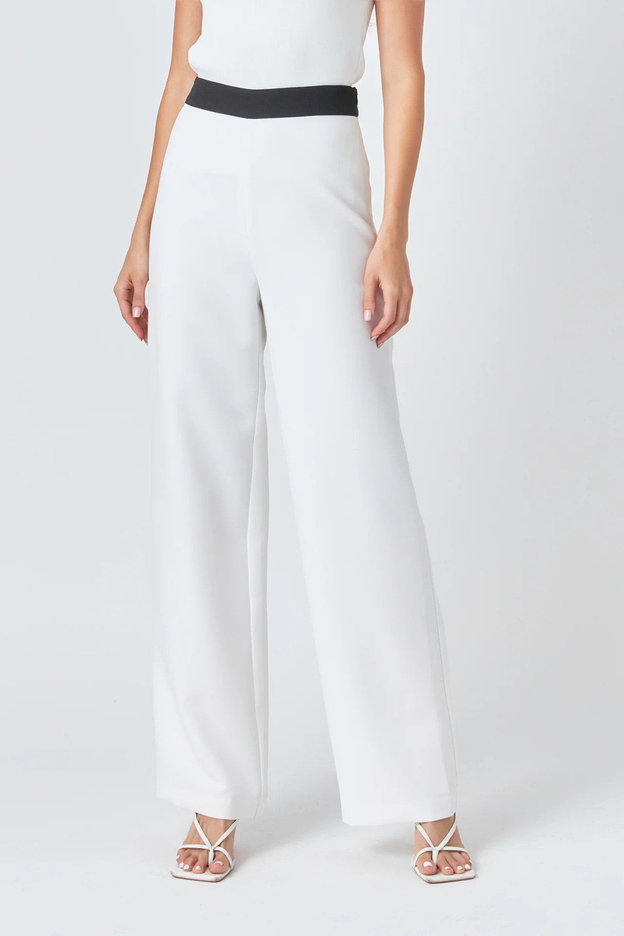 Contrast band Relaxed Pants