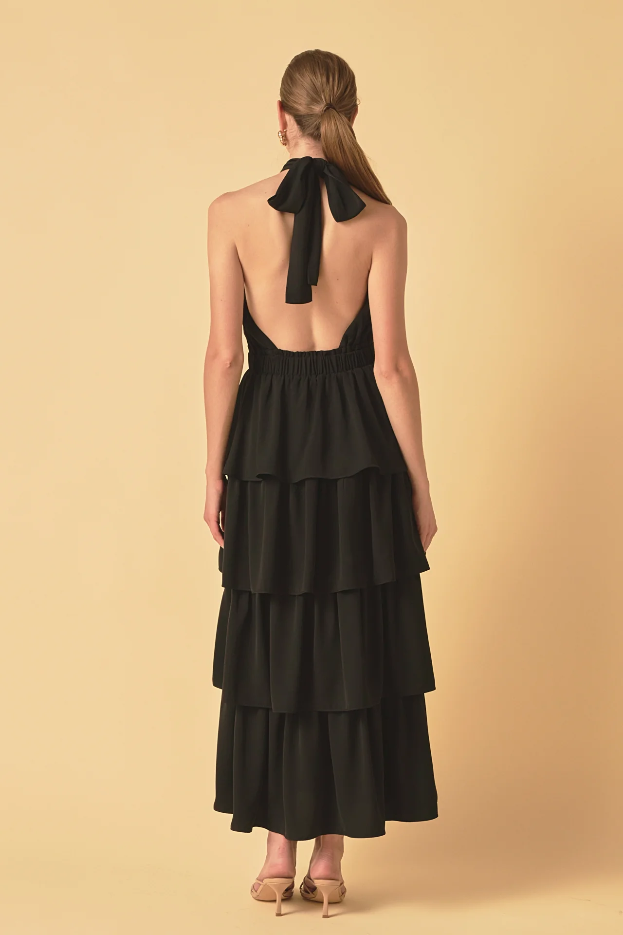 Criss Cross Halter Maxi Dress