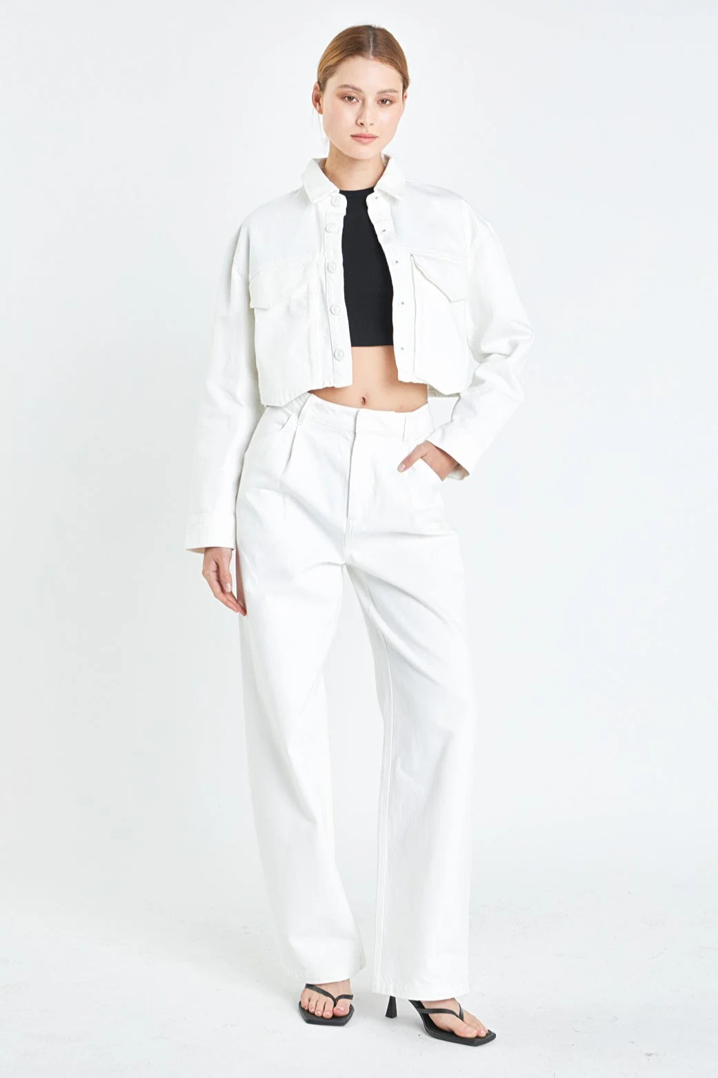 Oversize Pocket Cropped Jacket