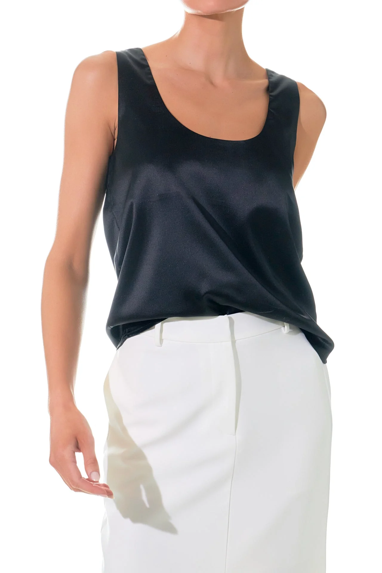 Satin Sleeveless Top