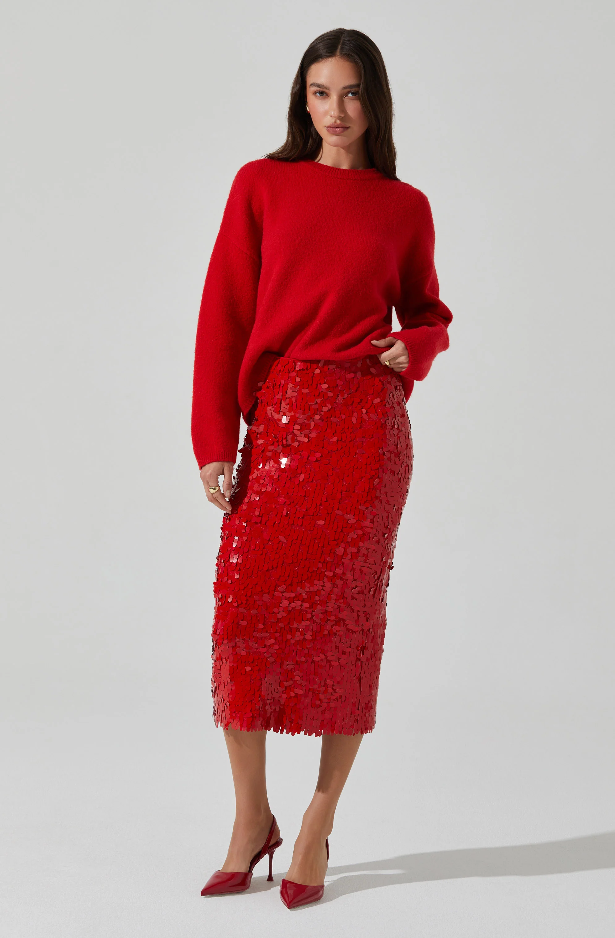 Amos Sequin Midi Skirt