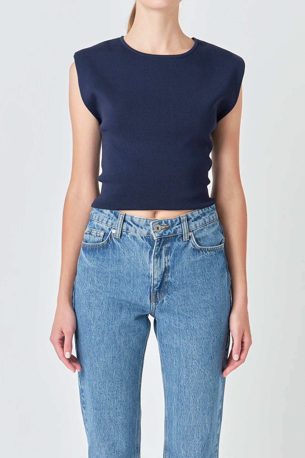 Elevated Solid Knit Padded Top