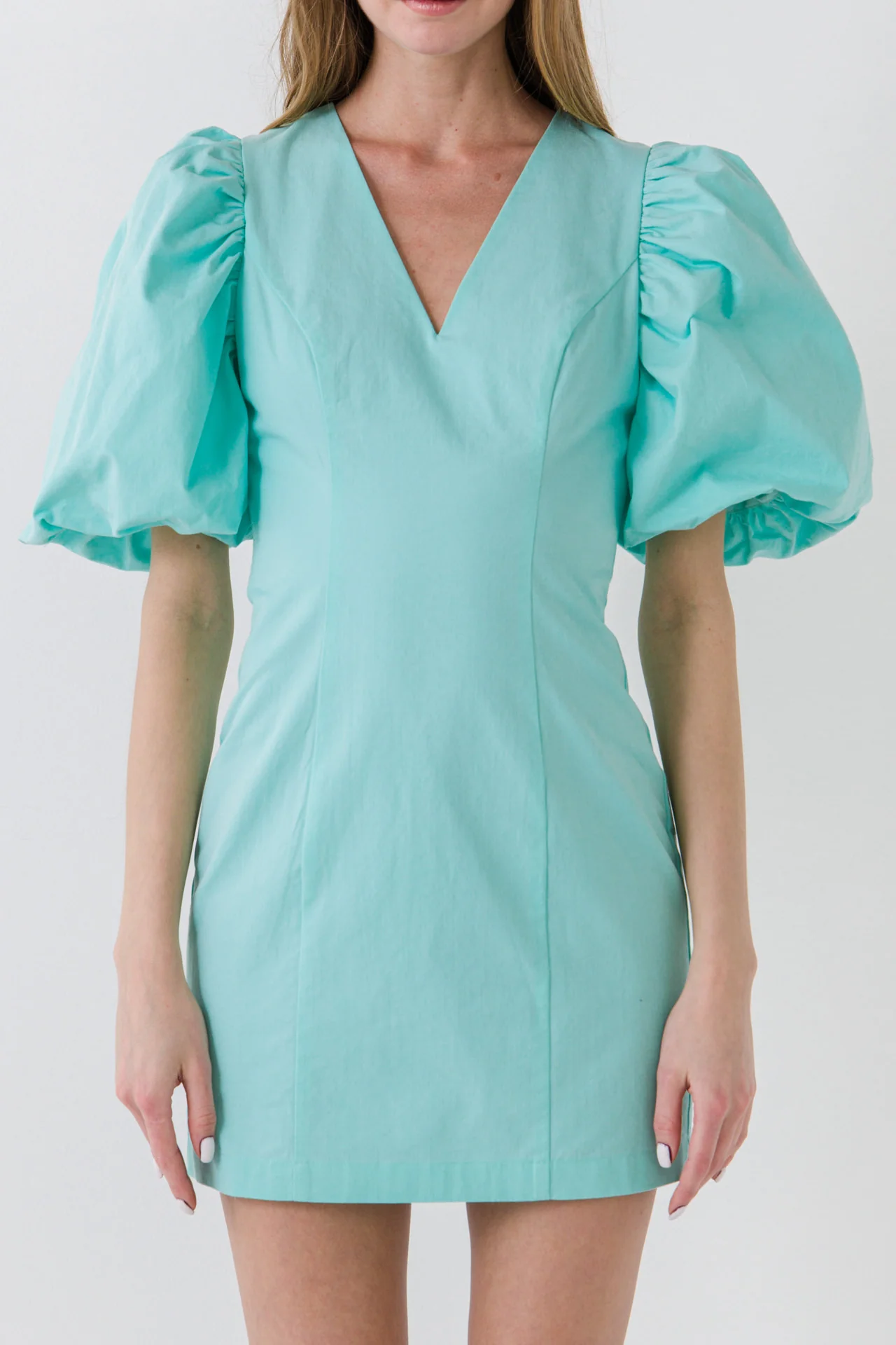 Puff Sleeve Bodycon Mini Dress