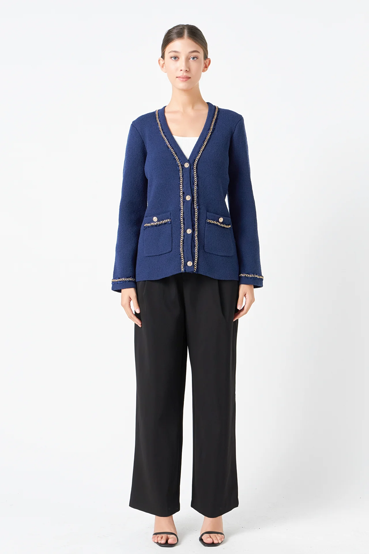 Chain Trim Cardigan