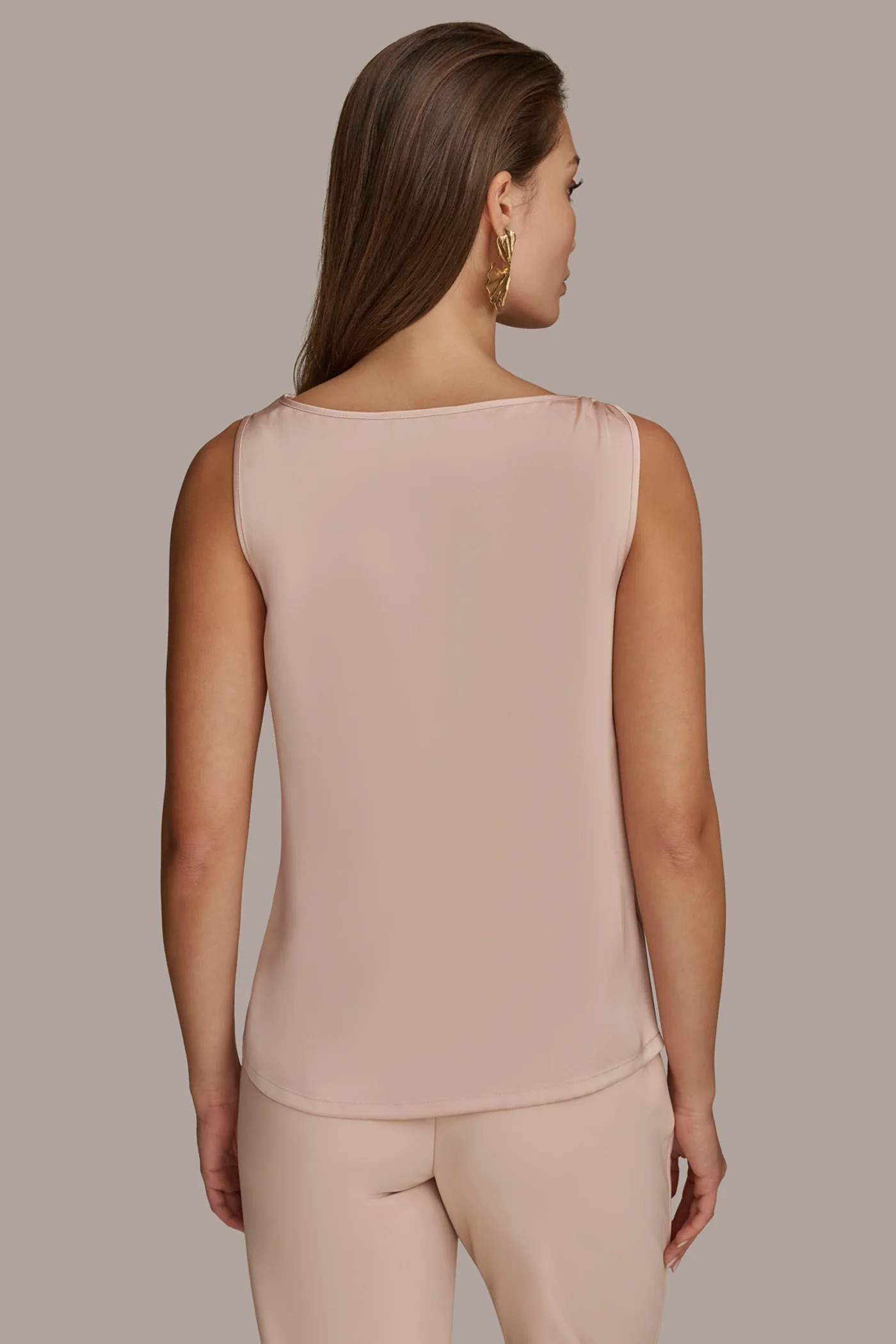 CHARMEUSE COWL NECK WITH HARDWARE