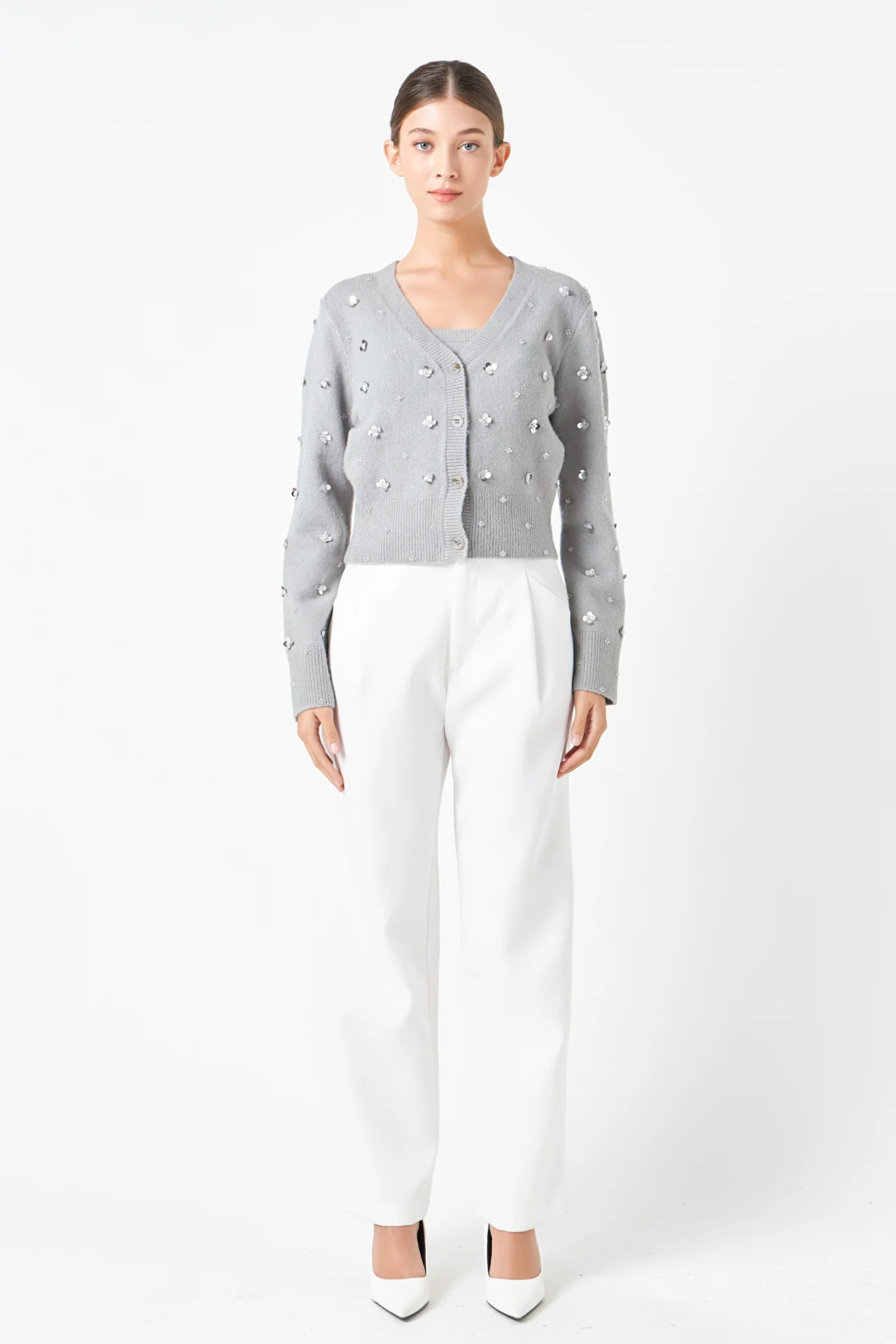 Sequin Embellished Cardigan