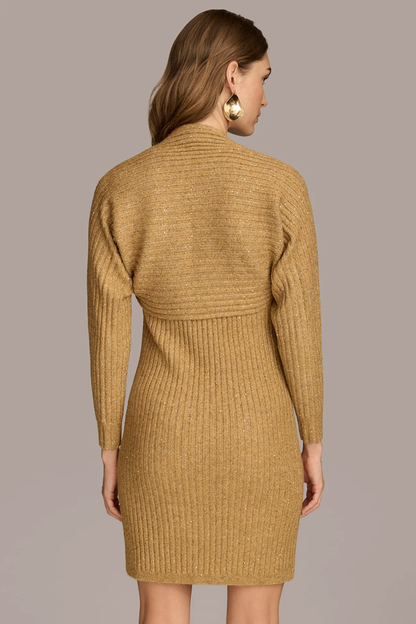 SWEATER DRESS WITH SHRUG