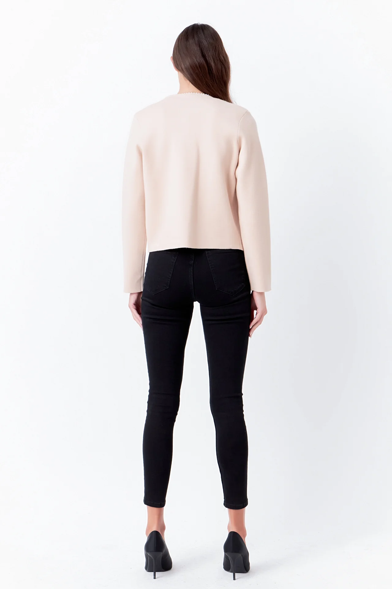 Pearl Trim Knit Cardigan