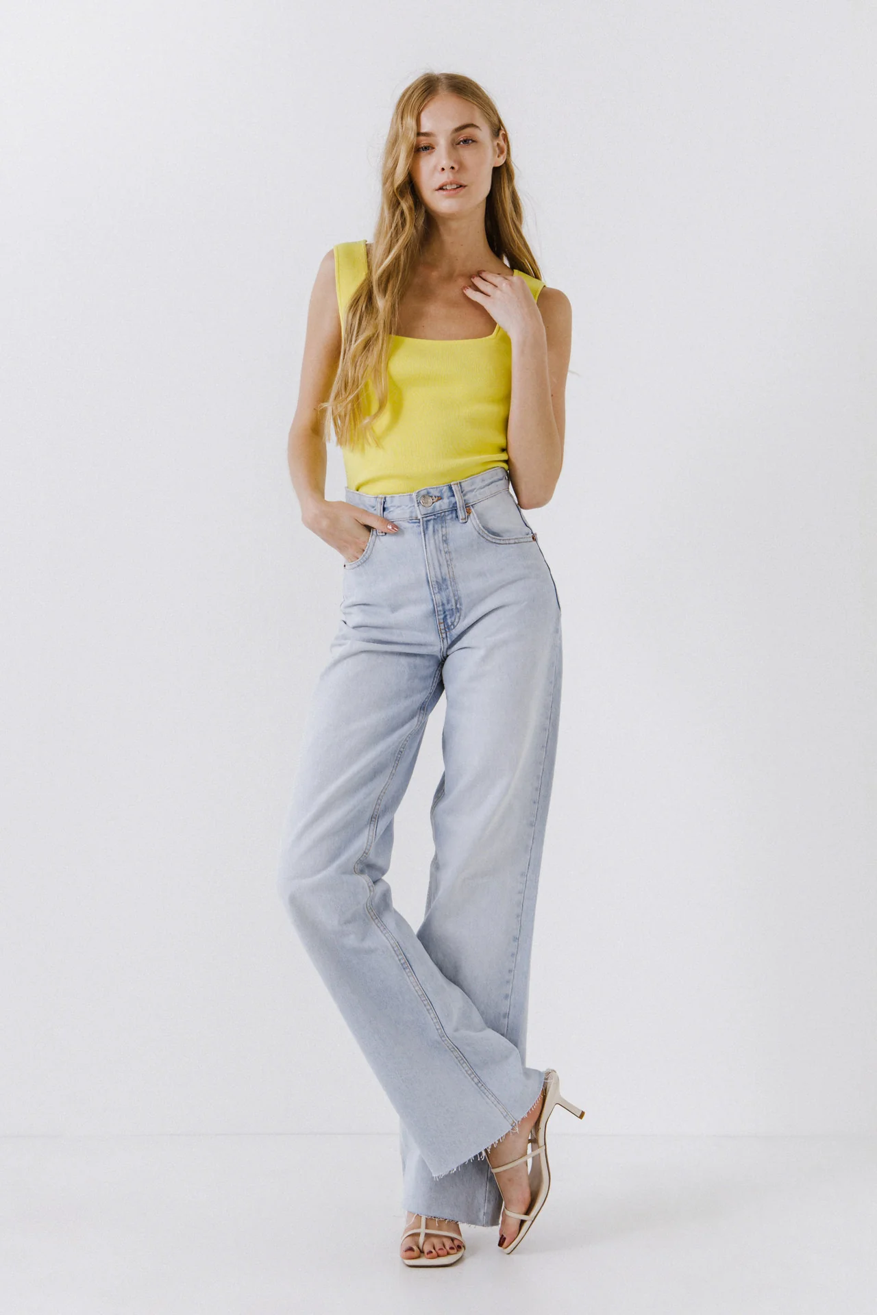 Square Neck Knit Tank