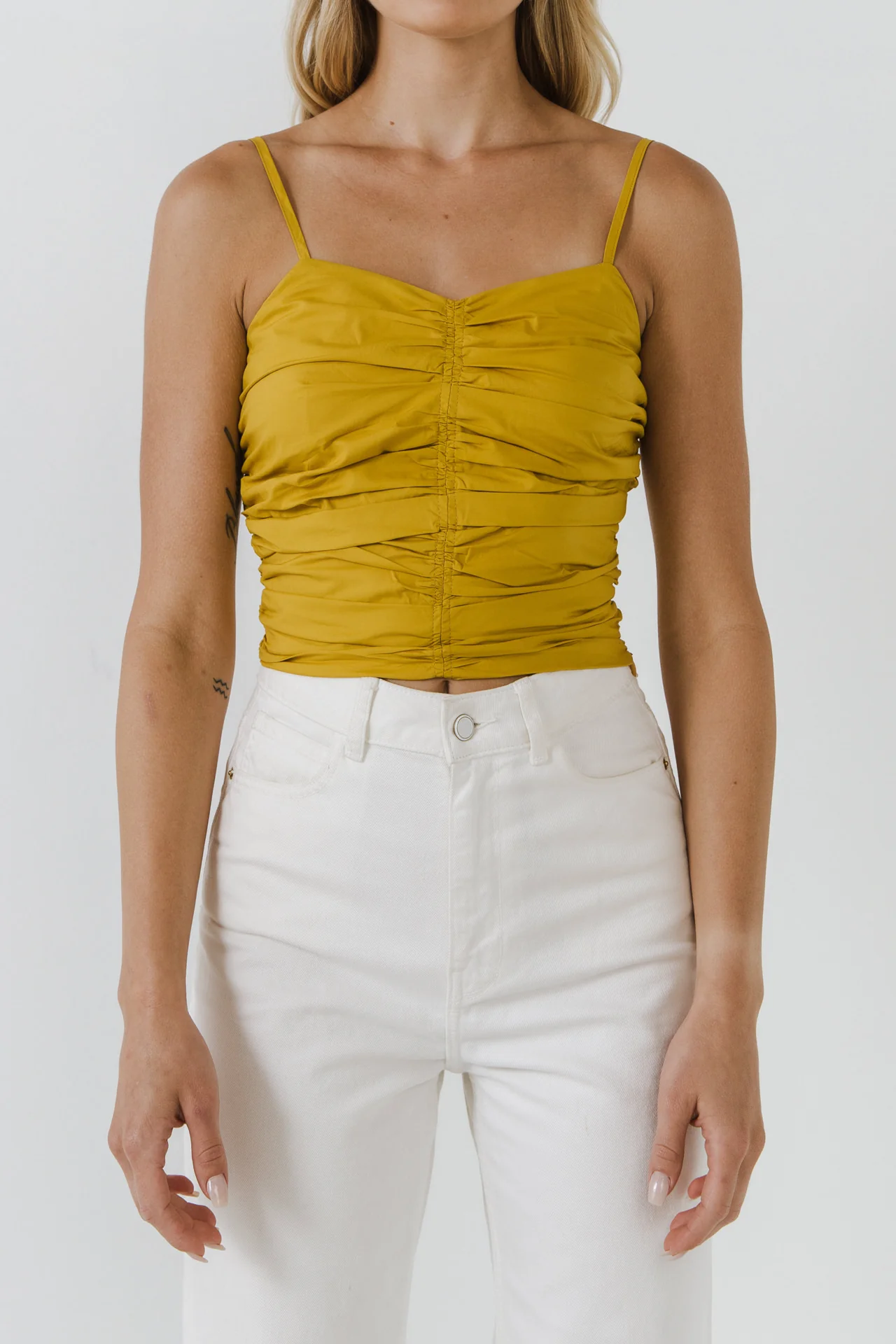 Shirring Detail Tank Top
