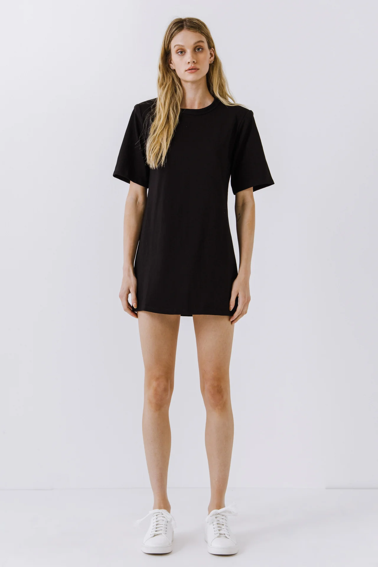 Shoulder Pad T-Shirt Dress