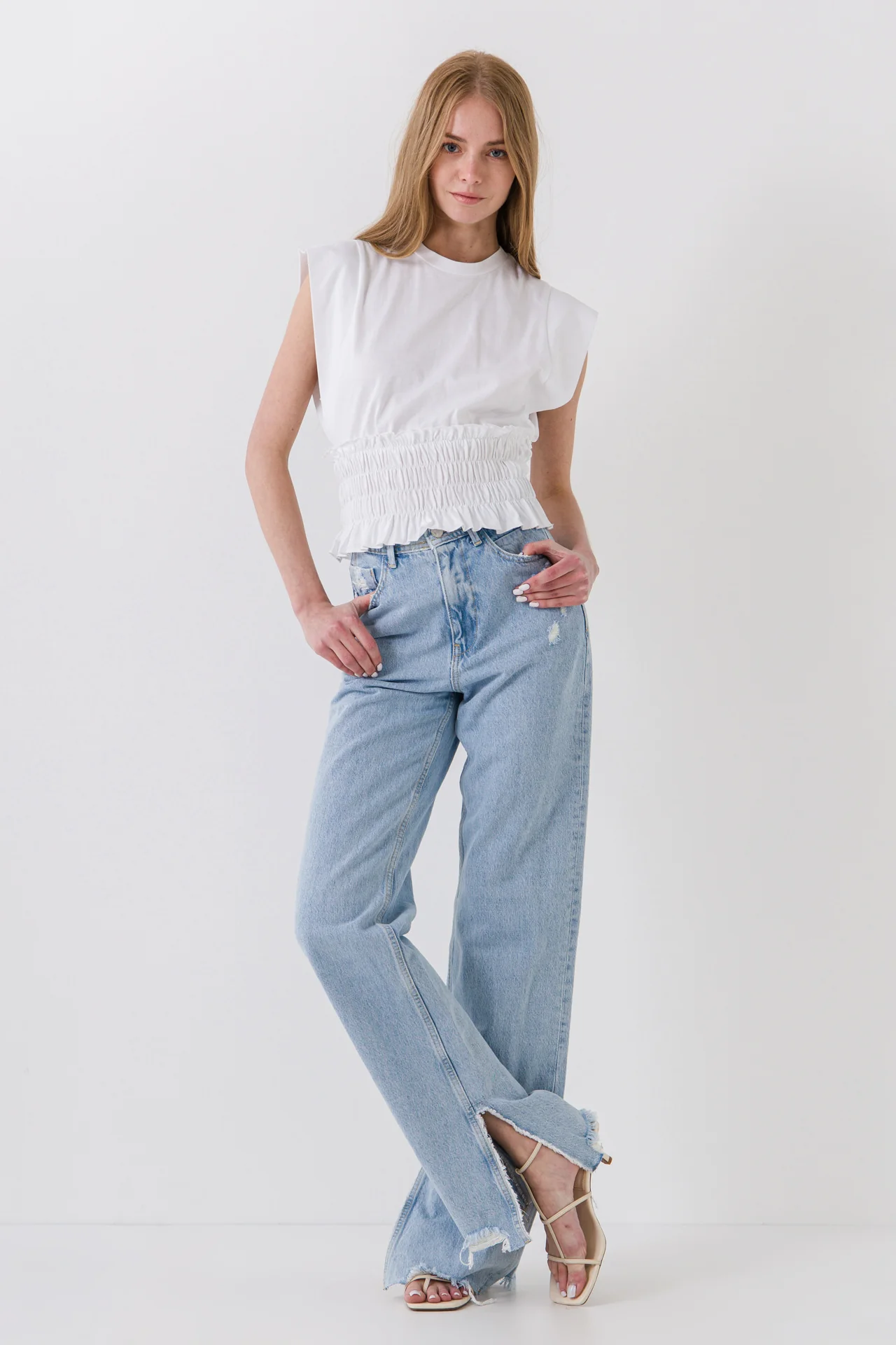 Smocked Waist T-Shirt