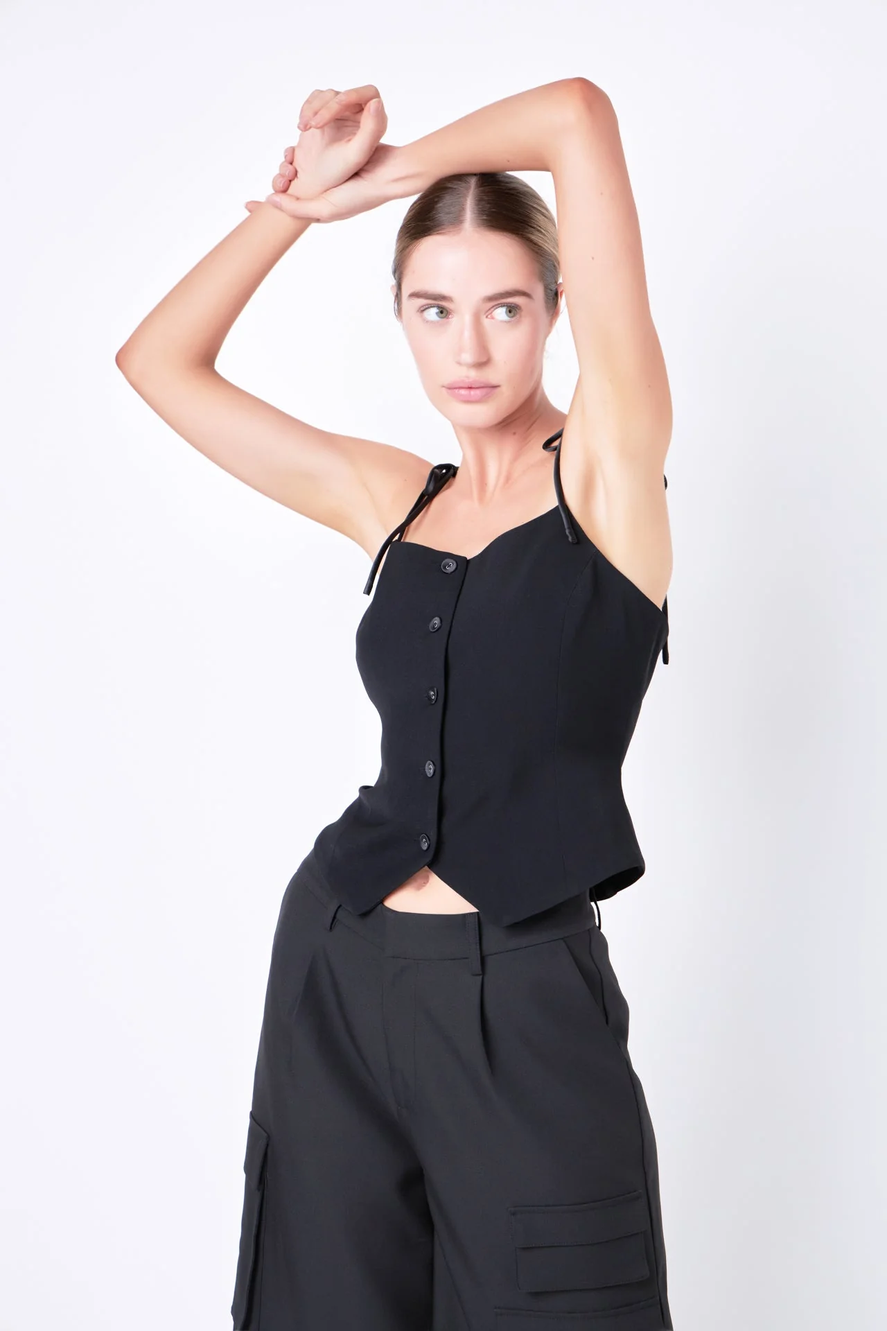 Strappy Bow Fitted Vest