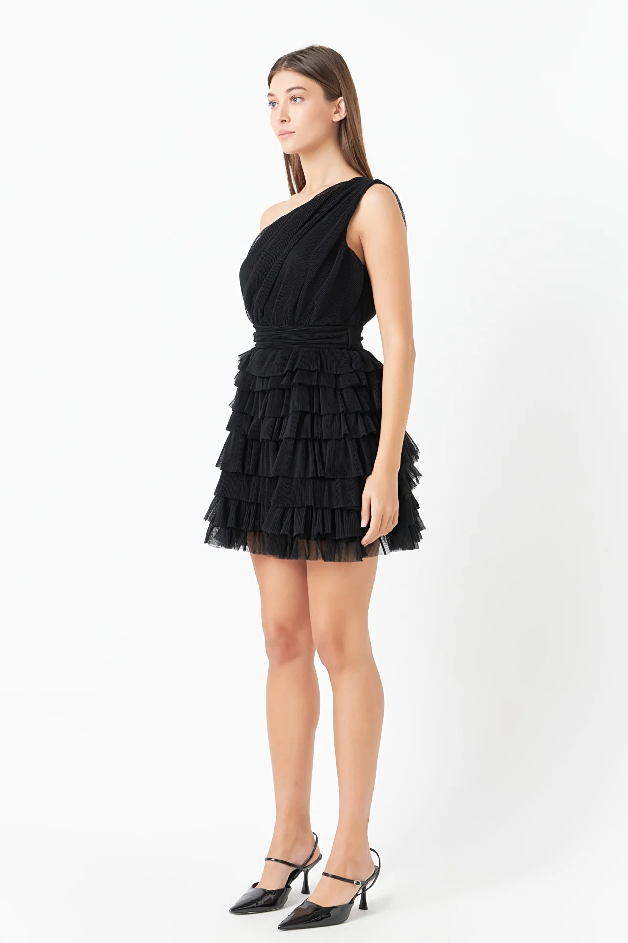Tiered Tulle Mini Dress